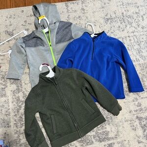 Lot of toddler boy zip jackets size 3T